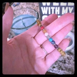 Homemade chakra bracelet